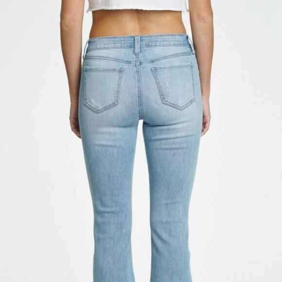 MID RISE BOOTCUT JEANS  (LIGHT WASH) - Picture 3 of 4